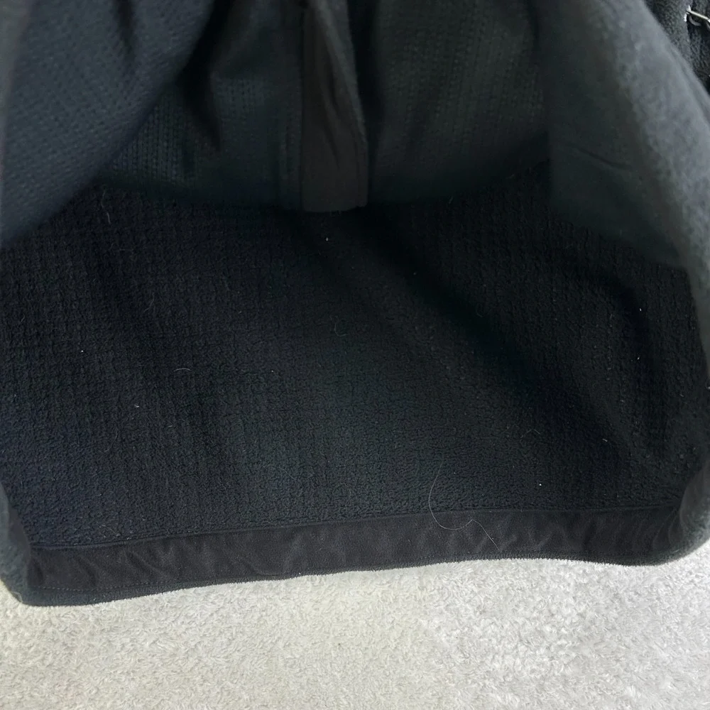 The North Face Fleece Jacket Mens M Black Full Zip‎ Mock Neck Outerwear Pockets